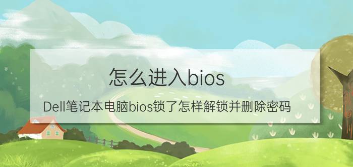 怎么进入bios Dell笔记本电脑bios锁了怎样解锁并删除密码？